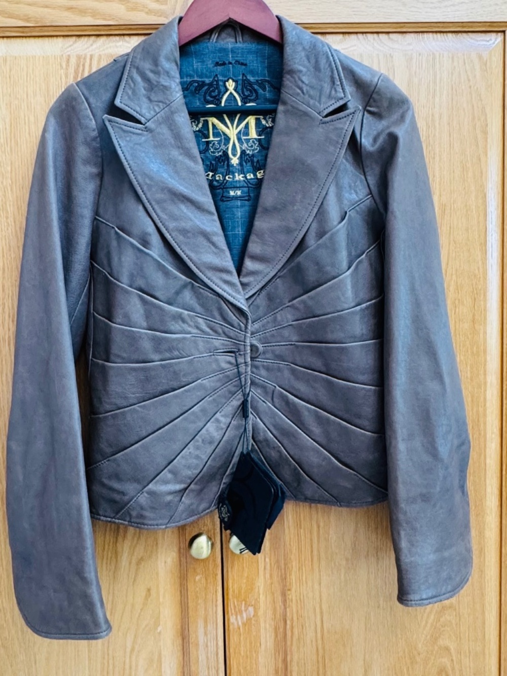 New Mackage Leather Jacket Colour is listed as Oatmeal on tag M - Picture 3 of 13